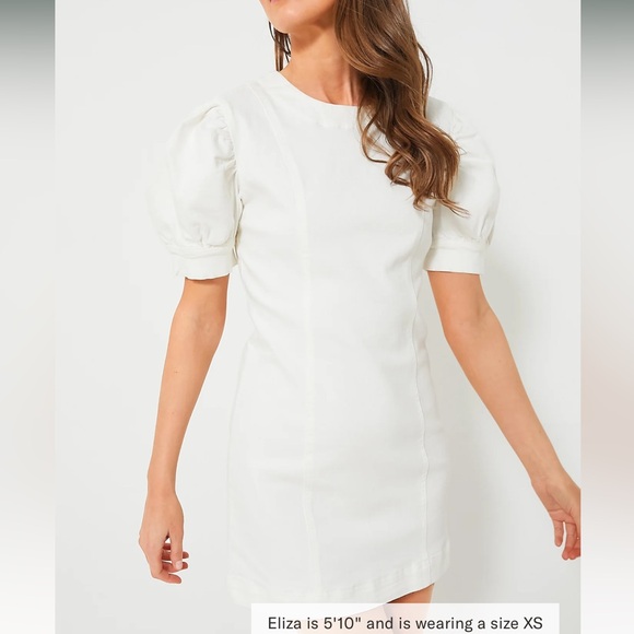 HYACINTH HOUSE White Stretch Denim Juniper Mini Dress - Picture 13 of 13